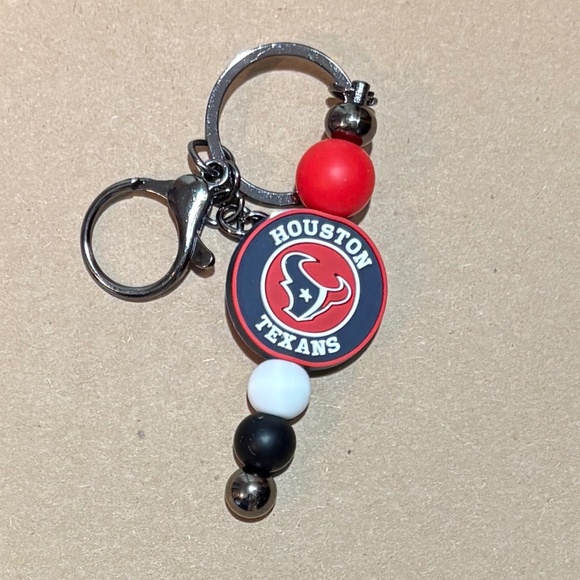 Silicone Bead Keychain - Houston Texans - Picture 1 of 2
